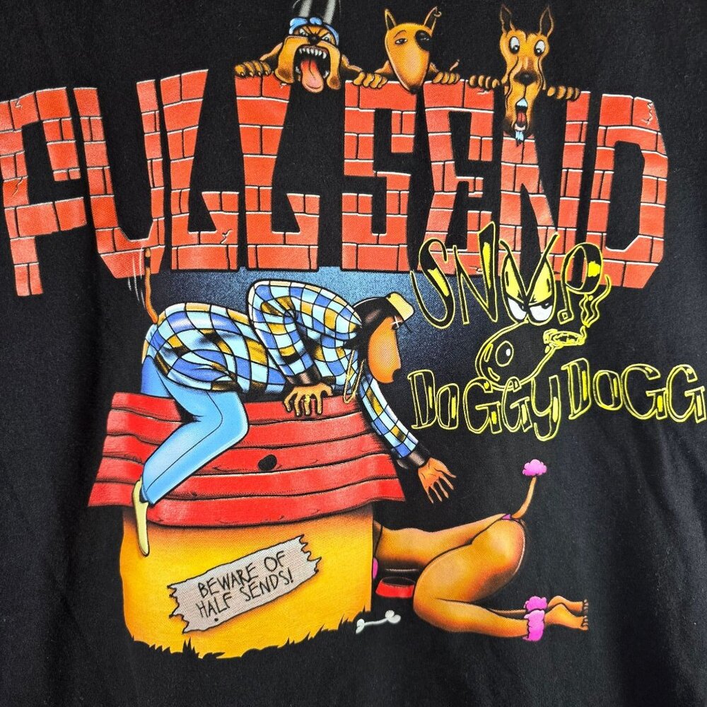 Full Send Snoop Doggy Doggystyle Album Graphic T-Shirt Black 100% Cotton